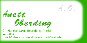 anett oberding business card